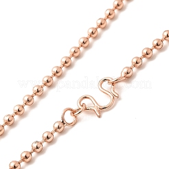 1.5mm Rack Plating Brass Ball Chain Necklaces for Women Men&nbsp;MAK-L044-63RG