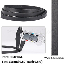 3Pcs Flat Leather Jewelry Cord&nbsp;WL-GF0001-16D-02