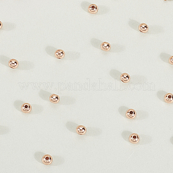 200Pcs Rack Plating Brass Round Spacer Beads&nbsp;KK-PA0001-01