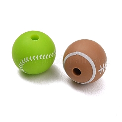 Sports Theme Food Grade Eco-Friendly Silicone Beads&nbsp;SIL-T058-03M-01