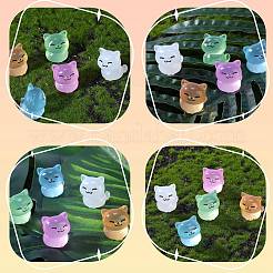 30Pcs 5 Colors Luminous Resin Cute Little Cat Ornaments&nbsp;RESI-SZ0003-43