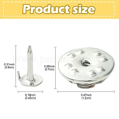鉄製バタフライクラッチピンバック120セット  プラチナ  トレイ：4.5mm  12mm  ピン：1mm&nbsp;IFIN-YW0003-59P