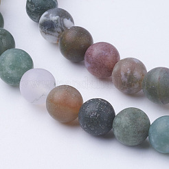 Natural Indian Agate Bead Strands&nbsp;G-G735-01F-6mm