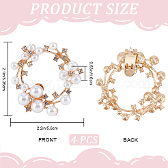 4Pcs Alloy Rhinestone Shoe Decorations&nbsp;FIND-GF0006-58