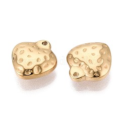 304ステンレススチールチャーム  苺  イオンプレーティング（ip）  18KGP本金メッキ  14x12.5x4.5mm  穴：1.2mm&nbsp;STAS-N115-60G