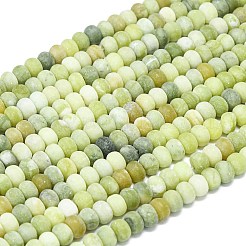 天然な中国のヒスイのビーズ連売り  艶消し  ロンデル  6x4mm  穴：1mm  約93~96個/連  14.57''~14.76''（37~37.5センチメートル）&nbsp;G-P575-A19-6x4mm-03