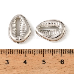 CCBプラスチックビーズ  カウリシェル  プラチナ  17x13x5mm  穴：1.6mm&nbsp;CCB-C002-04P