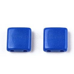 オペークアクリルスライドチャーム  正方形  ブルー  5.2x5.2x2mm  穴：0.8mm.&nbsp;OACR-Z010-01Q