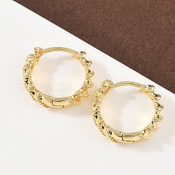 Brass Twist Hoop Earrings&nbsp;EJEW-G446-03G