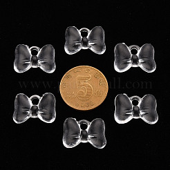 透明なアクリルパーツ  蝶結び  透明  13.5x18x5.5mm  穴：2.5mm  約175個/140g&nbsp;LS-TACR-T024-02BA-205