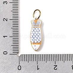 304ステンレススチールペンダントの印刷  ゴールド  オレンジ  魚のチャーム  20.5x7x3.5mm  丸カン：6x0.7ミリ  内径：4.5mm&nbsp;STAS-K304-13B-G