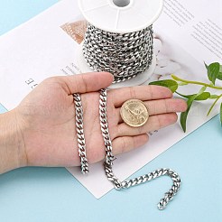 Tarnish Resistant Men's Jewelry Making 201 Stainless Steel Curb Chains&nbsp;CHS-A003B-1.8mm