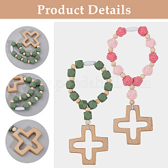 2Pcs Silicone Bead Haning Ornaments&nbsp;HJEW-DC00107