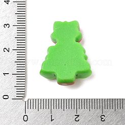 クリスマスシリーズ 不透明樹脂カボション  グリッターパウダー付き  クリスマスツリー  26.5x20x8.5mm&nbsp;CRES-Q005-01A