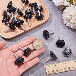 PP Plastic & Brass Plum Blossom Handle Nut&nbsp;DIY-SP0007-11B