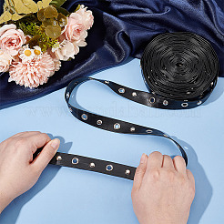 9 Yards Imitation Leather Ribbon with Platinum Plated Alloy Eyelets&nbsp;OCOR-AR0001-65