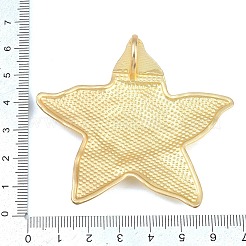 合金ビッグサイズペンダントトップ  マットゴールドカラー  スター  64x67x5mm  穴：5.5x10mm&nbsp;FIND-I074-01MG-01