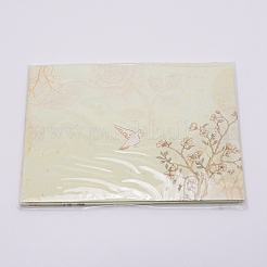 紙の封筒  鳩の模様の長方形  甘露  12.3x17.5x0.06cm  約10個/袋&nbsp;DIY-WH0183-90F