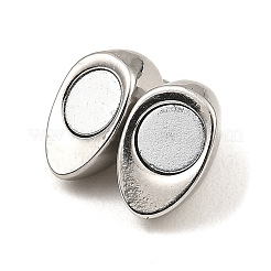 変色しない304ステンレススチール製マグネット留め具  ハート  ステンレス鋼色  10.5x17x6.5mm  穴：1.5mm&nbsp;X-STAS-K265-01A-P