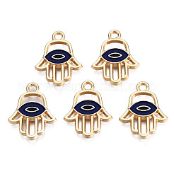 Light Gold Plated Alloy Pendants&nbsp;LS-ENAM-T009-17A