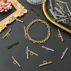 24Pcs 3 Colors Alloy Toggle Clasp Bar&nbsp;FIND-SC0014-54