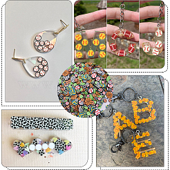 90Pcs 9 Styles Handmade Polymer Clay Beads&nbsp;CLAY-SC0002-77