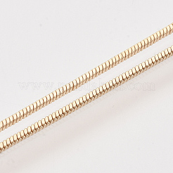 真鍮スクエアスネークチェーンネックレスメイキング  カニカン付き  ライトゴールド  18.5インチ（47.2cm）  1mm&nbsp;MAK-T006-10A-KC