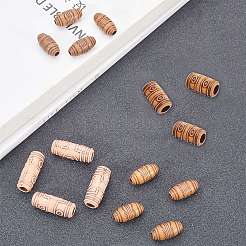 模造木材アクリルビーズと樹脂ビーズ  ミックスカラー  19~27x10~12mm  穴：3~6mm  160個/セット&nbsp;DIY-NB0002-68
