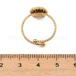 304ステンレススチールカフオープンリング  シェル形状  ゴールドカラー  usサイズ7（17.3mm）&nbsp;RJEW-D350-01G