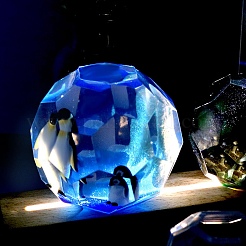 DIYファセットボールディスプレイシリコーン型  レジン型  UVレジン用  エポキシ樹脂工芸品作り  ホワイト  97.5x87mm  穴：34.5mm&nbsp;LS-DIY-M046-19F