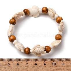 Sea Turtle Synthetic Turquoise Stretch Bracelets&nbsp;BJEW-JB10253