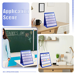布製デスクカレンダーディスプレイホルダー20袋  紙のカードで  ブルー  42.5x32x21cm&nbsp;AJEW-CA0005-47B