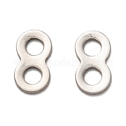 変色しない201ステンレス鋼リンクコネクター  数8  ステンレス鋼色  11x6x1mm  穴：3mm&nbsp;STAS-I172-32P