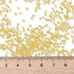 TOHOラウンドシードビーズ  日本製シードビーズ  （192)つの内側のカラークリスタル/黄色の裏地  11/0  2.2mm  穴：0.8mm  約1110個/10g&nbsp;X-SEED-TR11-0192