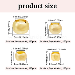 400Pcs 8 Styles Rondelle Brass Crimp Beads&nbsp;KK-NB0003-83