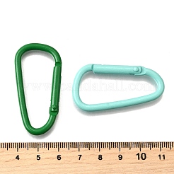 スプレー塗装された合金スプリングゲートリング  ミックスカラー  46x24x4.5mm&nbsp;PALLOY-A022-03