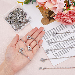 Letter A~Z Alloy Micro Pave Cubic Zirconia Cup Handle Pendant Decorations&nbsp;HJEW-AB00409