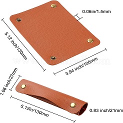 3Pcs Rectangle PU Leather Detachable Handle&nbsp;FIND-GF0001-49