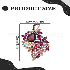1Pc Flower Zinc Alloy Rhinestone Brooches&nbsp;JEWB-LP0004-22