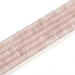 染め加工天然石ホワイトジェイドビーズ連売り  ロンデル  リネン  4~5x2~3mm  穴：0.8mm  約142~150個/連  14.57~14.96''（37~38センチメートル）&nbsp;G-T139-57A-13