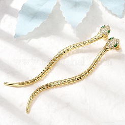 Brass Cubic Zirconia Stud Earrings&nbsp;LS-EJEW-K319-02G