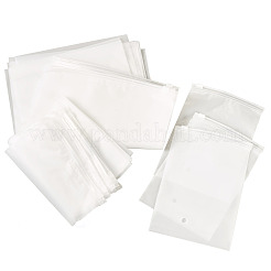 32Pcs 4 Styles Frosted PE Jewelry Zip Top Storage Bags&nbsp;ABAG-TA0001-30