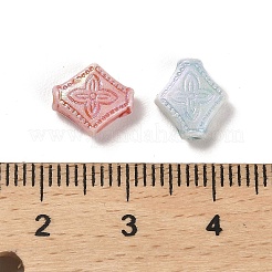 プラスチックビーズ  クラフトビーズ  菱形  9.5x9x3.5mm  穴：1.5mm  2272個/ 500g&nbsp;KY-B004-10D