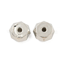 Ccbプラスチックスペーサービーズ  多面カット  ロンデル  プラチナ  7.5x3.5mm  穴：1.6mm&nbsp;LS-CCB-L014-16P