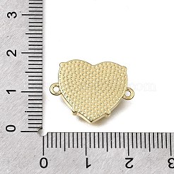Heart Brass & Acrylic Connector Charms&nbsp;KK-G602-12B-04