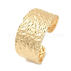 304 Stainless Steel Textured Cuff Bangles for Women&nbsp;BJEW-B120-06G-01