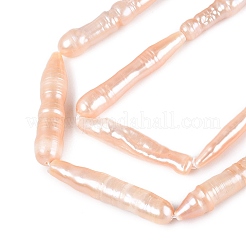 Natural Baroque Stick Pearl Keshi Pearl Beads Strands&nbsp;PEAR-N021-19-01B