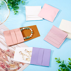 5Pcs 5 Ccolors Square PU Leather Envelope Pouches&nbsp;ABAG-TA0001-77