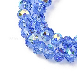 Electroplate Transparent Glass Beads Strands&nbsp;EGLA-A046-01B-20