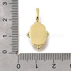 天然イエロークォーツのファセットオーバルペンダント  真鍮マイクロパヴェクリアキュービックジルコニアチャーム  18KGP本金メッキ  24x13x5mm  穴：3x5.5mm&nbsp;KK-F899-03D-G